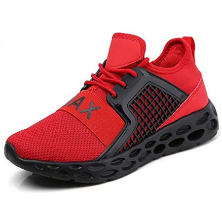 Men Sport Running Shoes Tennis Athletic Walking Sneakers Black Red